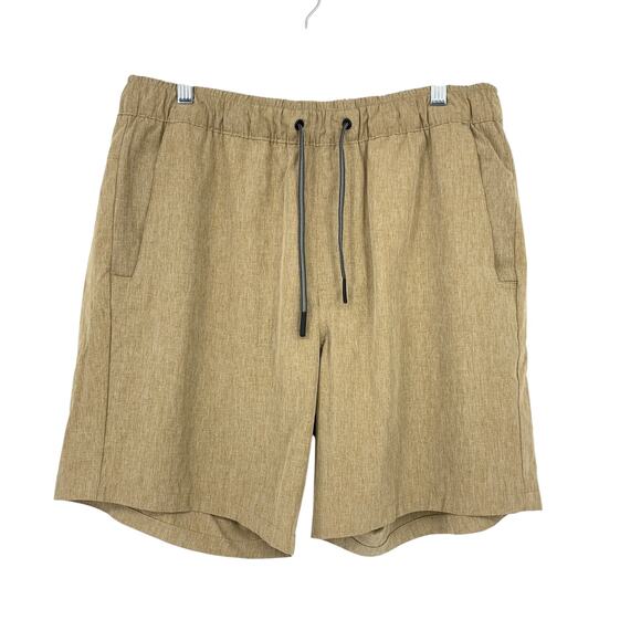 Eddie Bauer Casual Outdoor Shorts Mens Size Large Tan Drawstring Pull On Waist - Picture 1 of 7